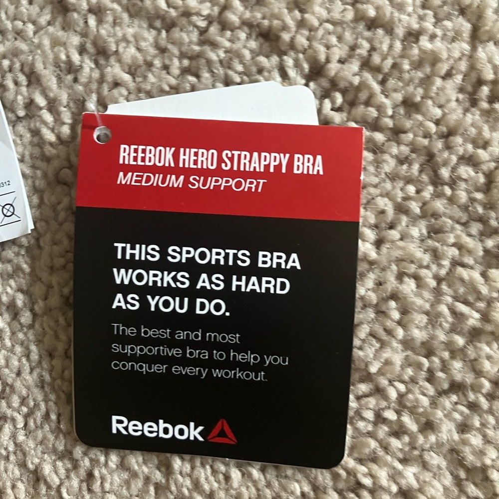 NWT Size XS Plaid Reebok strappy sports bra - Picture 3 of 6